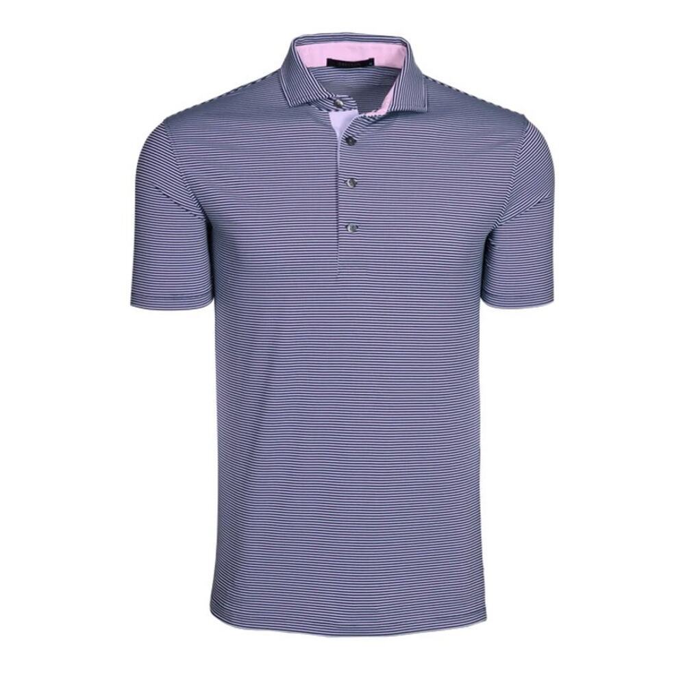 Greyson Saranac Short Sleeve Polo Performance Striped Polo Size XXL
